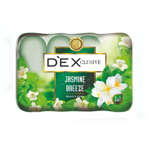 DexClusive Мыло твердое Jasmine breeze 2in1, 4 шт., 90 г мыло твердое dexclusive мыло туалетное твёрдое жасминовый бриз jasmine breeze beauty soap