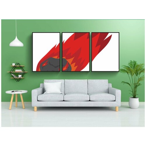 фото Набор модулных постеров для интерьера "планетарий, комета, падающая звезда" 60x90 см. в тубусе, без рамки lotsprints