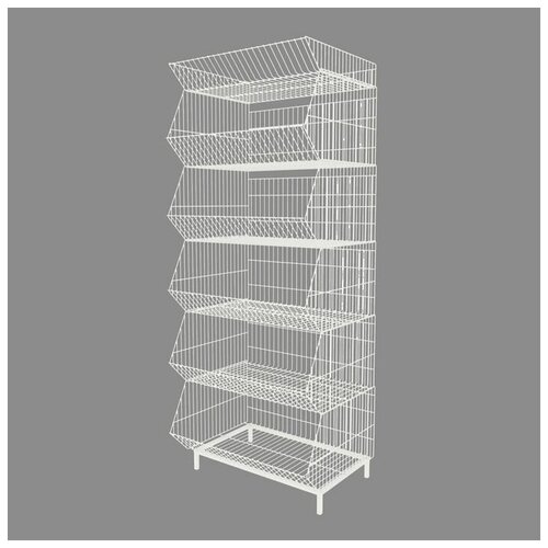 Горка-накопитель из 6ти корзин, 60*45*178, цвет белый