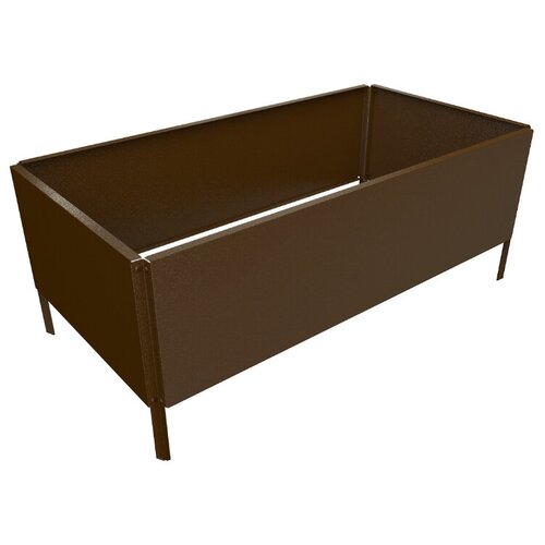 Готовая оцинкованная грядка на дачу Delta-Park GZ 0,45х0,95 метра, коричневый