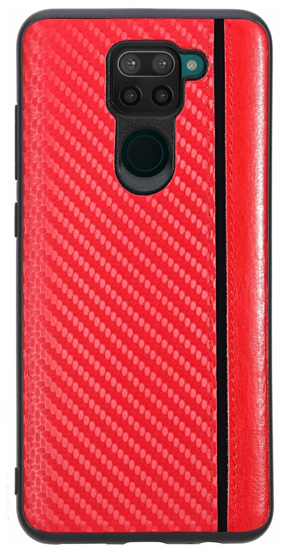 Чехол накладка G-Case Carbon для Xiaomi Redmi Note 9, красная