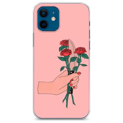 фото Силиконовый чехол "розы и нож" на apple iphone 12 mini / айфон 12 мини case place