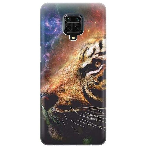 фото Ультратонкий силиконовый чехол-накладка для xiaomi redmi note 9s / note 9 pro с принтом "космический тигр" gosso