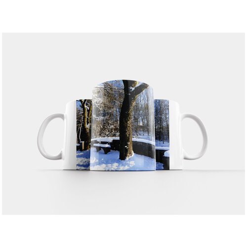 фото Кружка "зимний пейзаж, снег, снежно" 320 мл lotsprints