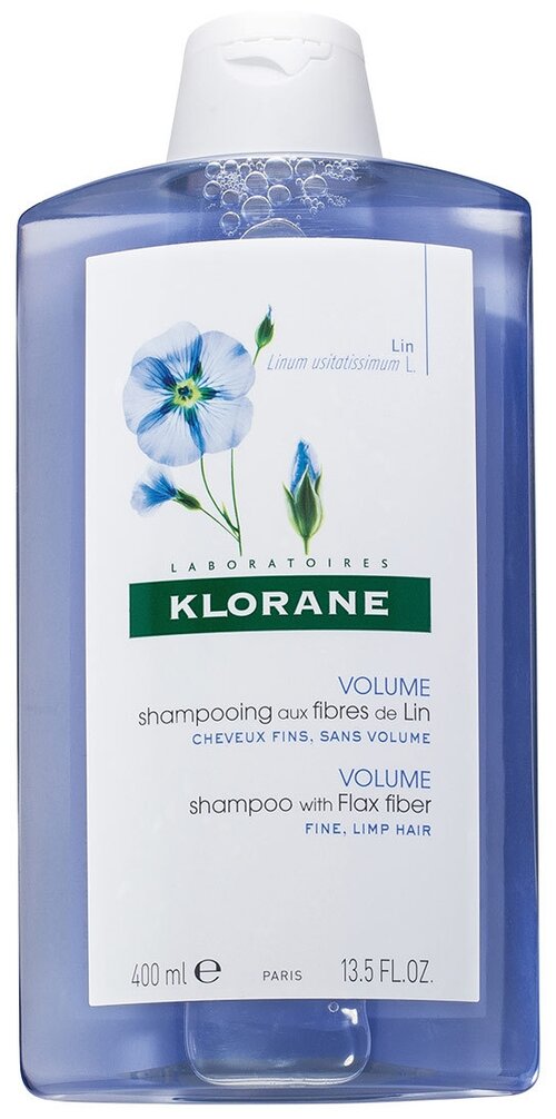 Klorane шампунь Volume with Flax fiber, 400 мл