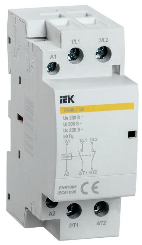 Контактор модульный КМ40-11М AC, IEK MKK11-40-11 (1 шт.)