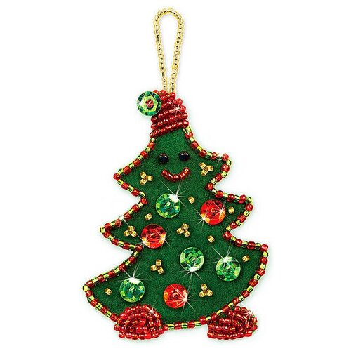 фото Набор для изготовления фигурки-подвески клевер "весёлая ёлка", 5,8x11 см, арт. аф 01-331 клеvер