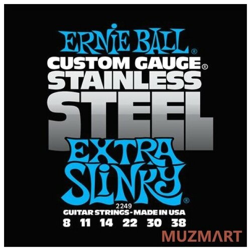 Ernie Ball 2249 струны для электрогитары ernie ball 2323 струны для мандолины stainless steel light 9 13 22w 34