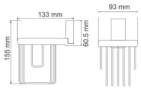 Держатель освежителя, хром, WasserKRAFT Lopau K-6045