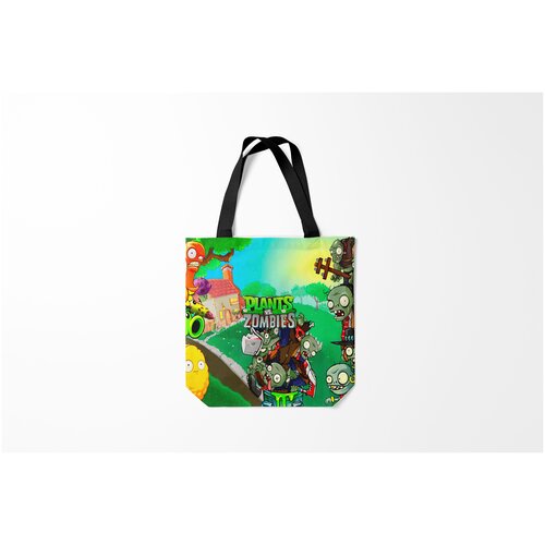фото Сумка-шоппер / 40х40 см / геймерам / plants vs. zombies burnettie