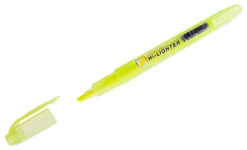 Текстовыделитель Crown "Multi Hi-Lighter" желтый, 1-4мм, упаковка 12 шт.