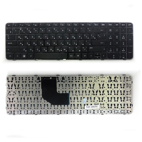 Клавиатура для ноутбука HP Pavilion G6-2000 G6-2100 G6-2200 G6-2300 Series Плоский Enter Черная с черной рамкой PN SG-55100-XAA 890₽