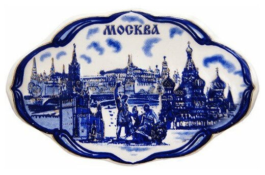 Подарки Магнит "Гжельские мотивы Москвы"