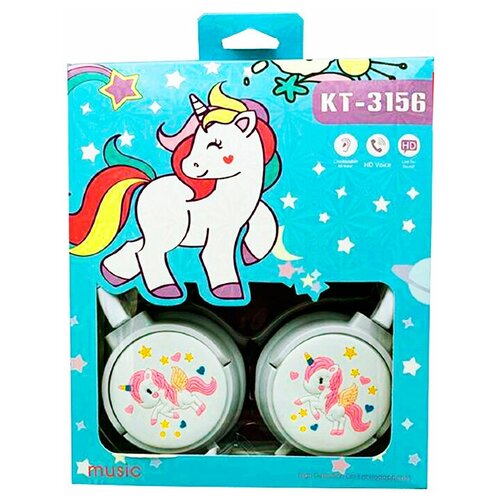 Полноразмерные детские наушники Единорог белые 75000₽
