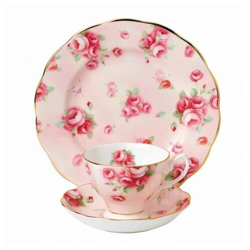 100летие Ройал Альберт Чайная тройка Цветение Роз 1980е