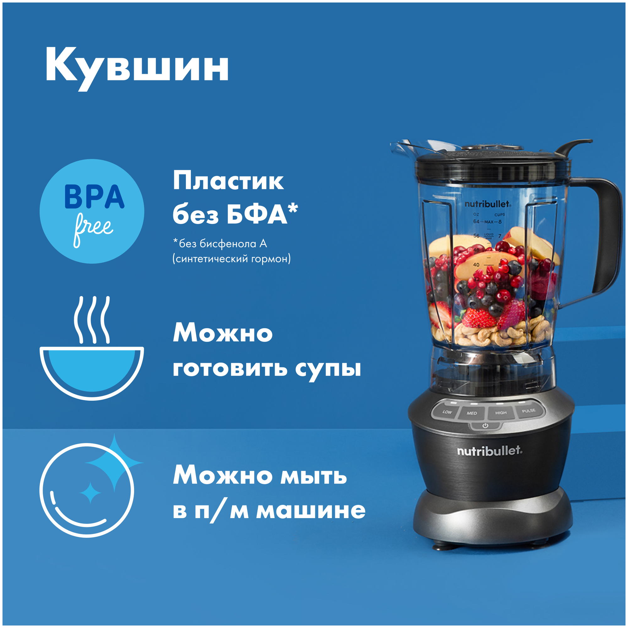 Блендер Nutribullet NBF 400DG - фото №6