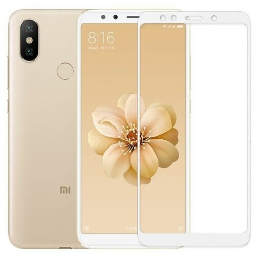 Защитное стекло 3D для Xiaomi Mi 6X / Xiaomi Mi A2 (белый)