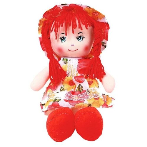 Мягкая кукла «Девочка», платье в цветочек, цвета микс