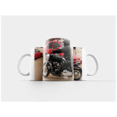 фото Кружка "велосипеды, вертолеты, двигатель" 320 мл lotsprints