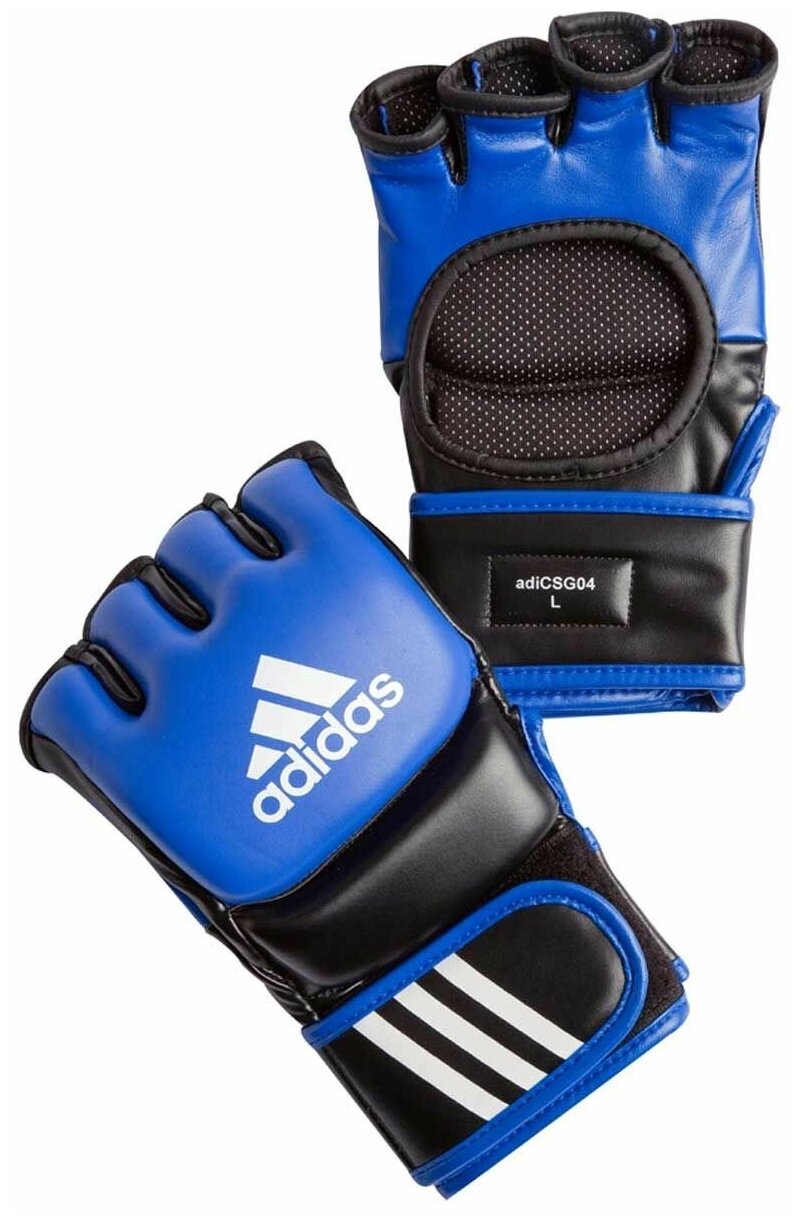 Перчатки для смешанных единоборств Ultimate Fight сине-черные (размер S)