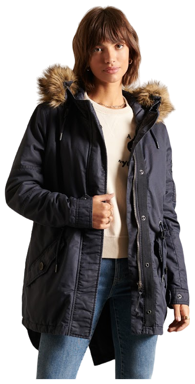 Парка  Superdry Fishtail, размер 12, синий