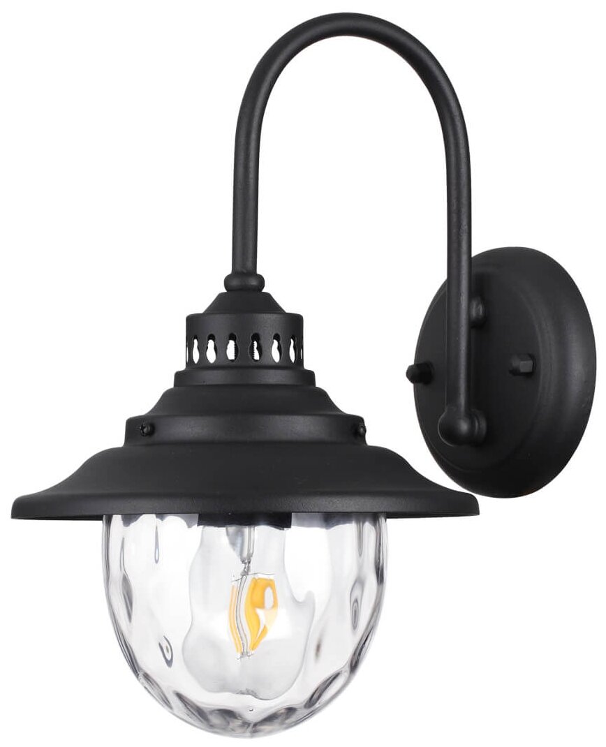 Odeon Light Ландшафтный настенный светильник Kalpi 4836/1W, E27, 60 Вт, цвет арматуры: черный, цвет плафона бесцветный