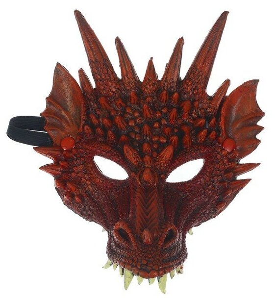 Карнавальная маска "Дракон", цвет красный 2922590