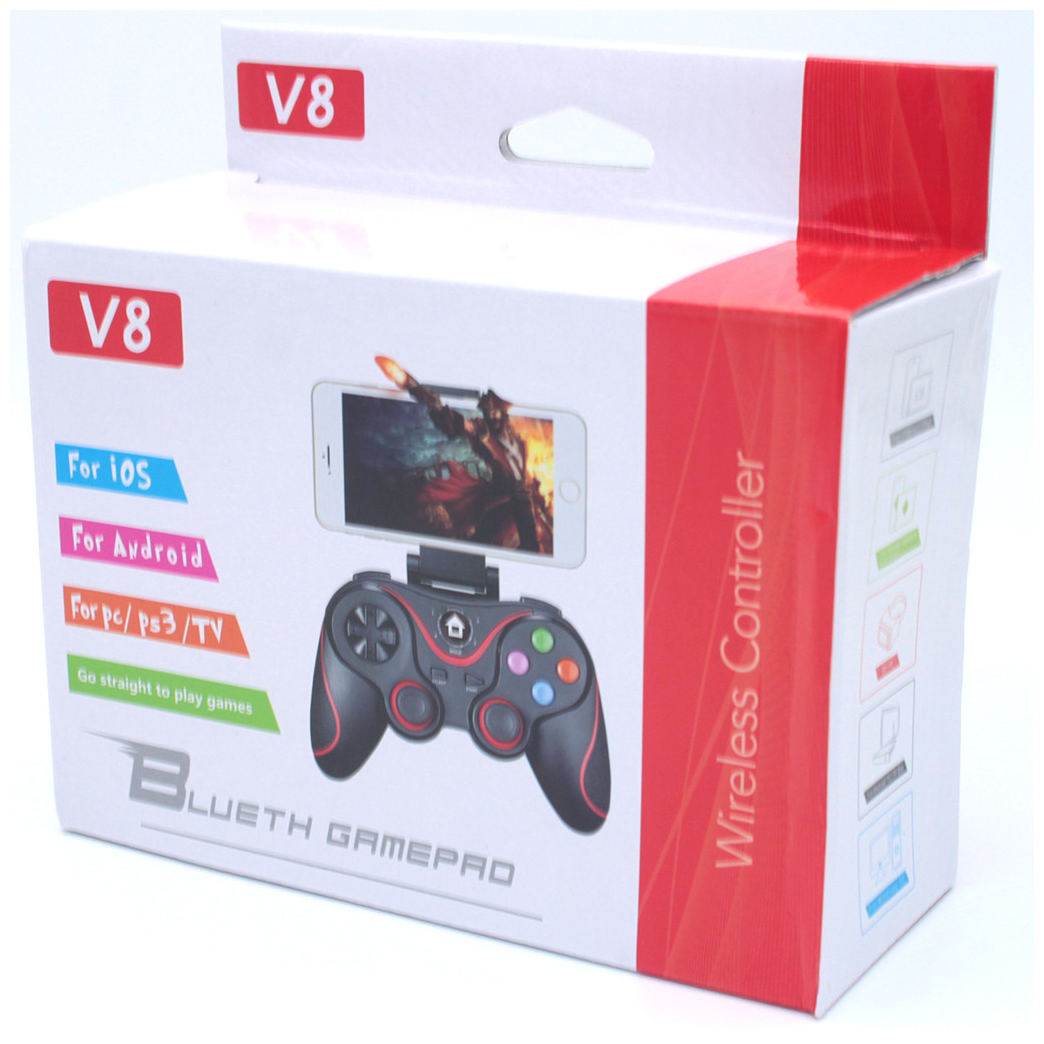 Игровой джойстик геймпад Bluetooth Gamepad V8 (Черный)