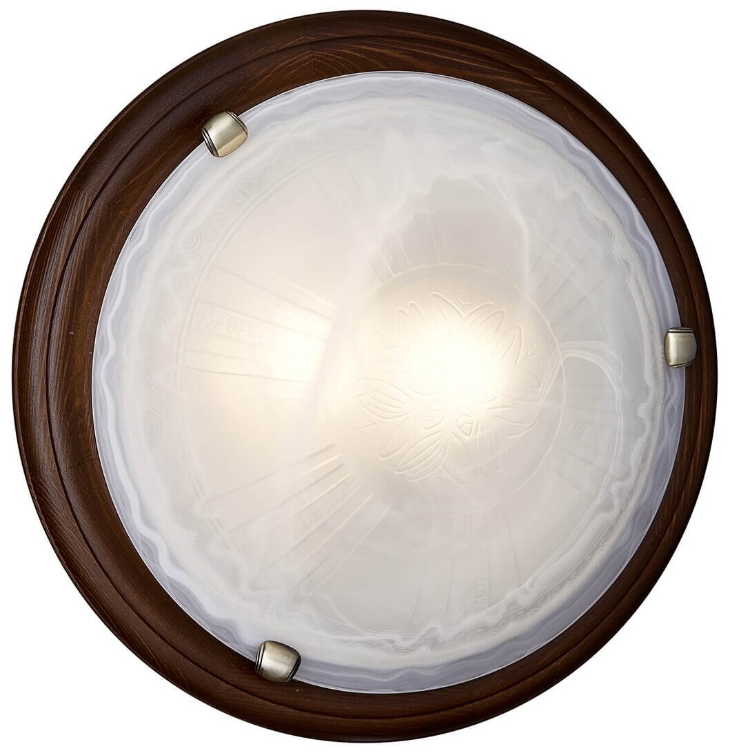 Настенно-потолочный светильник Сонекс Lufe Wood 236, E27, 200 Вт, кол-во ламп: 2 шт, цвет арматуры: коричневый, цвет плафона: белый