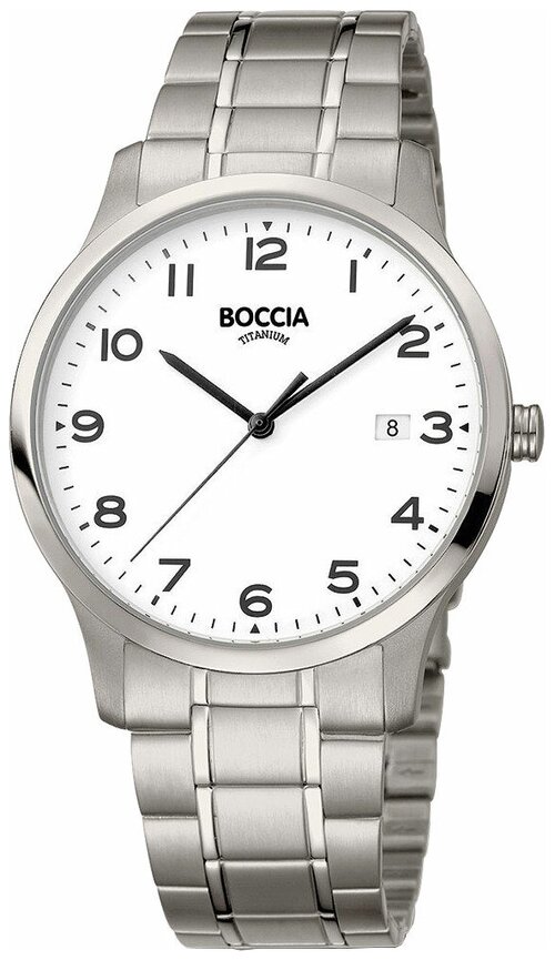 Наручные часы BOCCIA Circle-Oval 3620-01, серебряный, белый