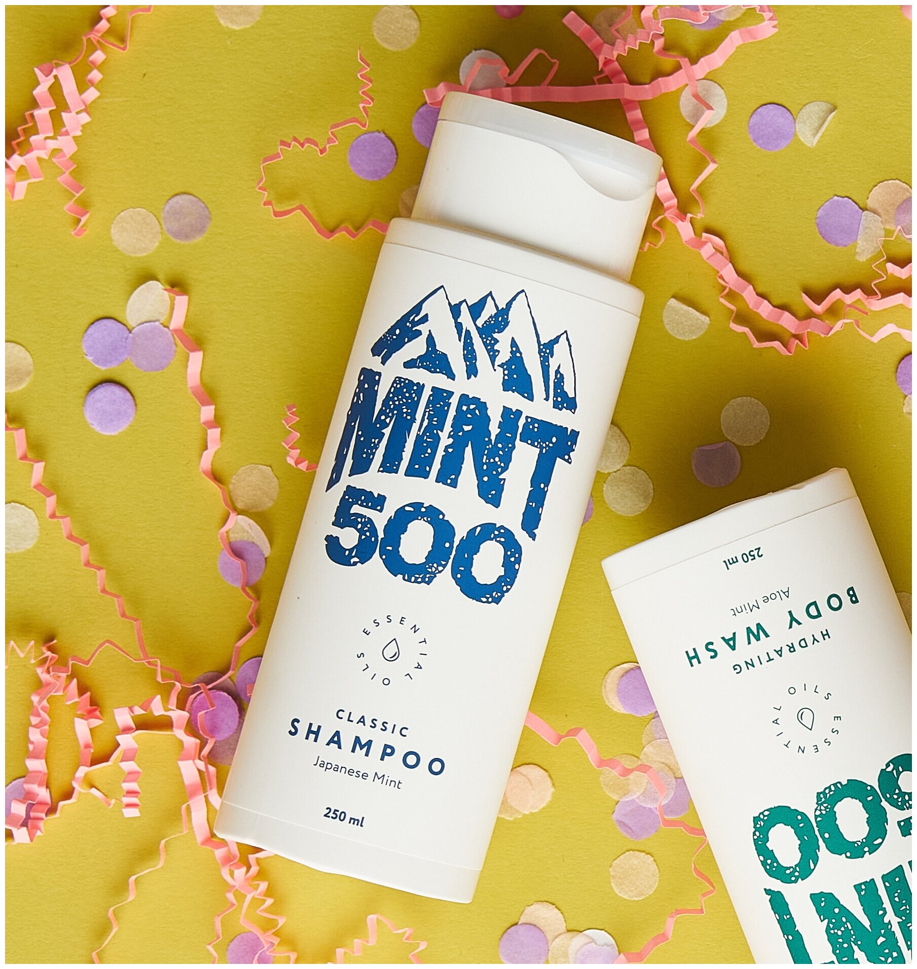 Освежающий шампунь против жирного блеска с ароматом японской мяты Mint500 Classic Shampoo 250 мл