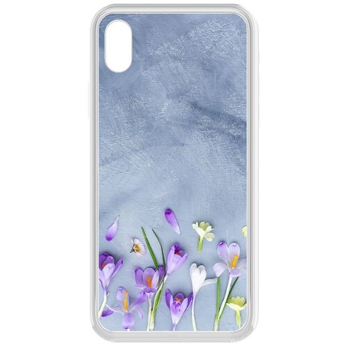 Чехол-накладка Krutoff Clear Case Женский день - Цветочное настроение для iPhone XR
