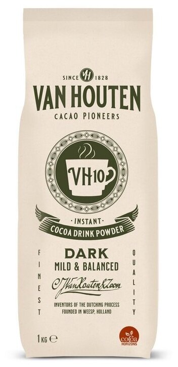 Van Houten какао растворимый шоколадный напиток VH10 1000 г 13% какао VM-75965-V17 - фотография № 1