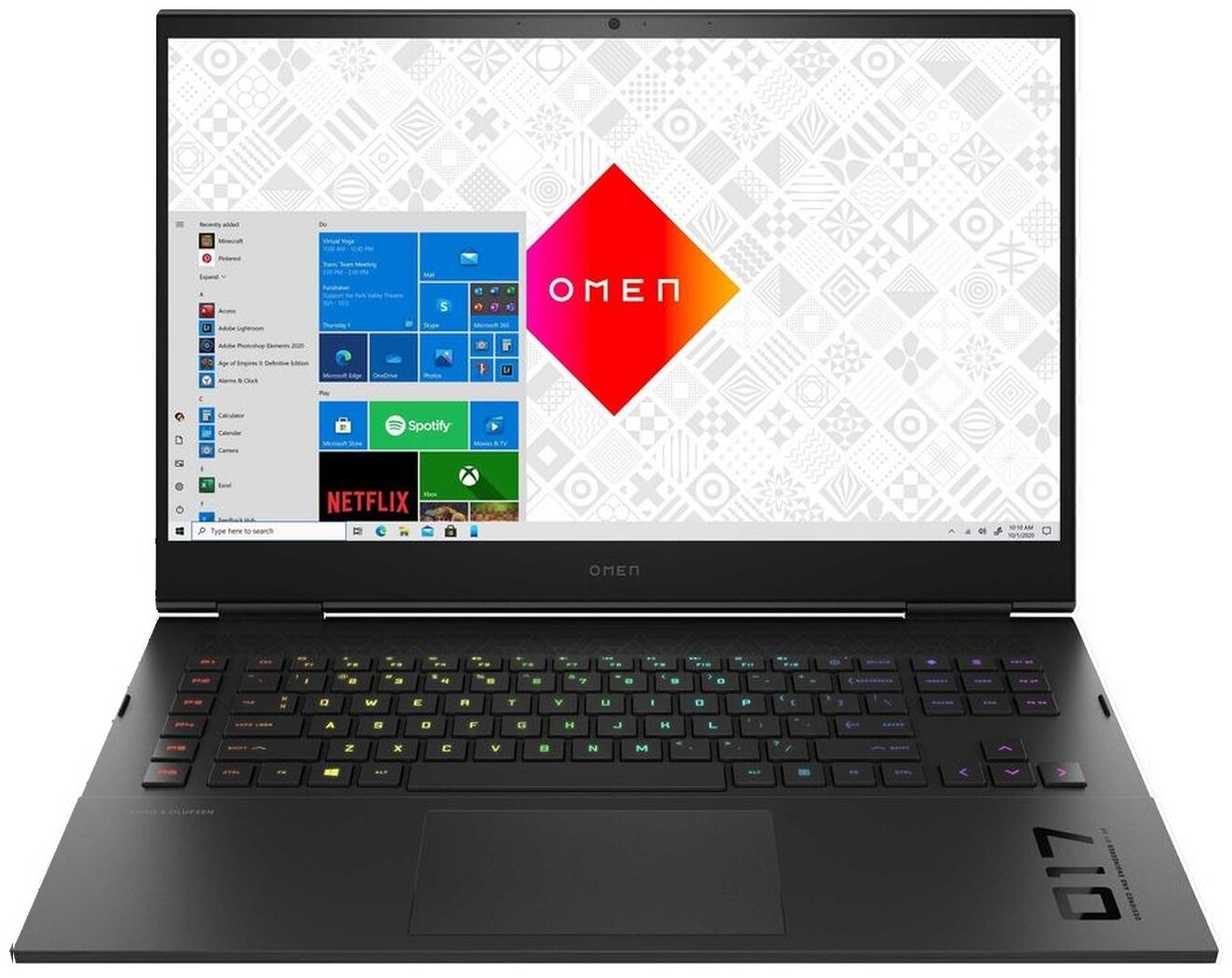 173 Ноутбук HP OMEN 17-ck0026ur 1920x1080 Intel Core i7 11800H 23 ГГц RAM 16 ГБ SSD 1 ТБ NVIDIA GeForce RTX 3070 Windows 10 Home 4E1T9EA черный