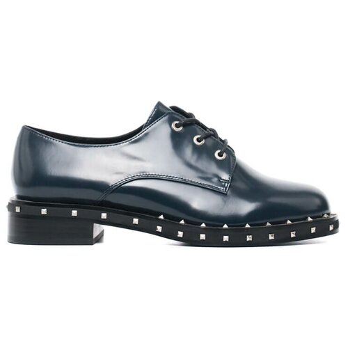 фото Basconi 30435bc полуботинки женский синий+натуральная кожа