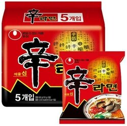 Лапша м/у Nongshim Shin Ramen 120г x 5шт. Корея