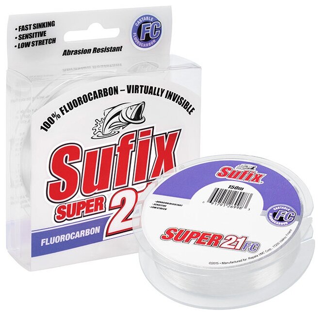 Sufix, Монолеска Super 21 Fluorocarbon, 0.16мм, 150м, 1.8кг