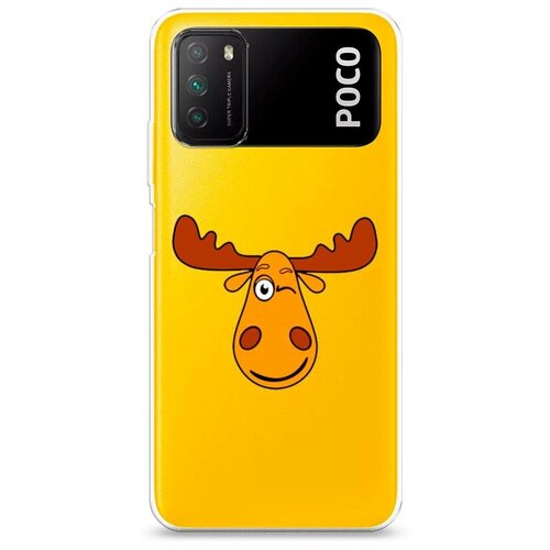 фото Силиконовый чехол "лось палата 6" на xiaomi poco m3 / сяоми поко м3 case place
