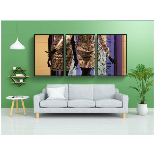 фото Набор модулных постеров для интерьера "мода, шикарный, манекен" 60x90 см. в тубусе, без рамки lotsprints