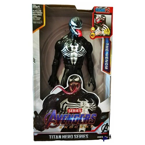Фигурка супер героя Веном 30см. со световыми и звуковыми эффектами /Titan Hero series Venom/Фигурка Мстители Веном 30см.