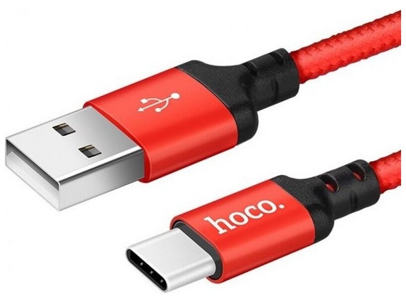 Кабель HOCO X14 TypeC - USB для быстрой зарядки Samsung, Honor, Huawei, Xiaomi, Realme, One, зарядка для Android 2м, 3А — фото 1