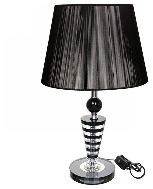 Настольная лампа 1*40Вт "Александра" 10-T675 жемчужно-черный - фотография № 1