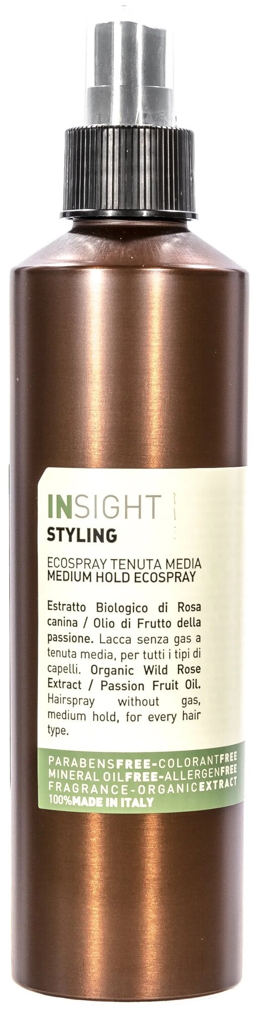 Insight Styling Medium Hold Ecospray - Эколак средней фиксации с хлопковым маслом 250 мл