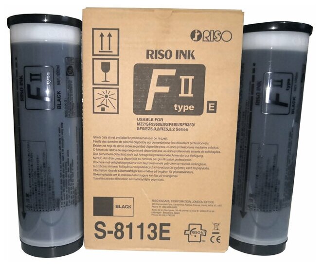 Краска Riso EZ 370/RZ/MZ type E (О) Black, 1000мл, S-4253E/S-8113E отгружается только в чётном кол-в