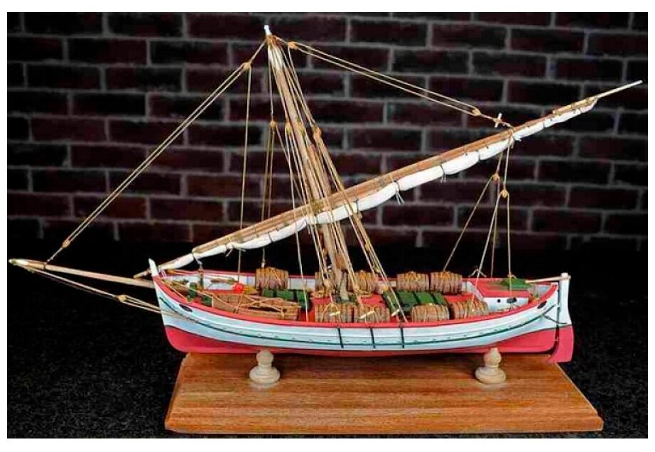 Сборная модель корабля, Виновоз Leudo, М.1:48, набор для сборки + инструменты, лак и клей, W015-RUS-FULL