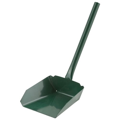 Совок для золы из инструментальной стали 12х13 см с короткой ручкой 25 см, порошковая покраска