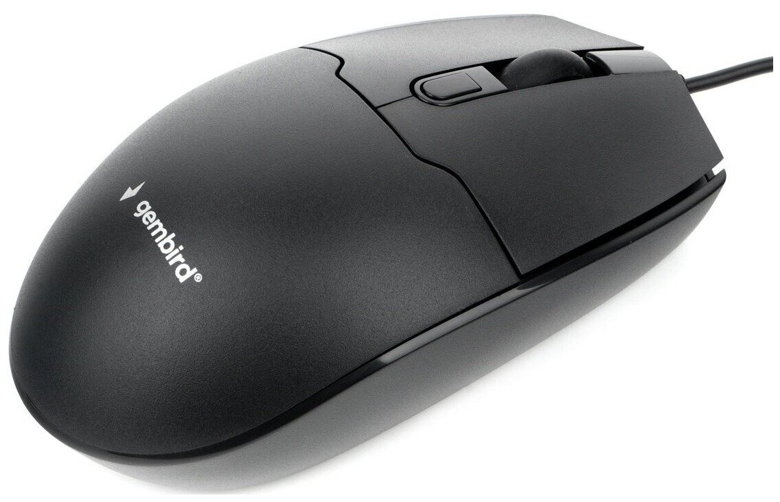 Мышь Gembird MOP-430 USB черный 3 кнопкиколесо-кнопка 1600DPI кабель 18 м