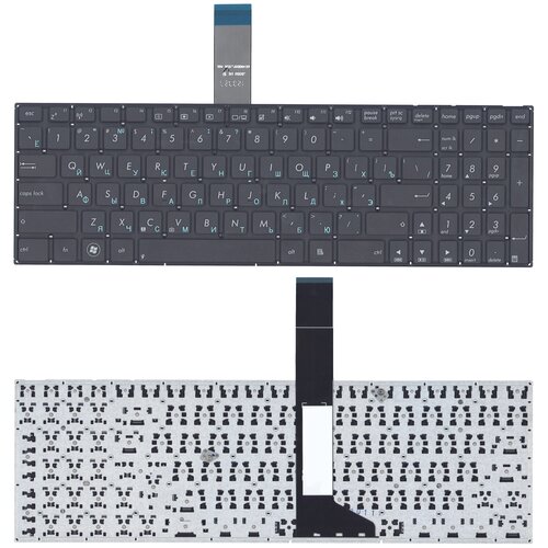 Клавиатура для ноутбука ASUS X550 X501A X501U черная без рамки клавиатура для ноутбука asus x550 x501a x501u черная плоский enter 009114