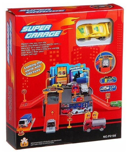 Набор игровой Super Garage 2 уровня,P0188/Г32791 Yako - фото №1