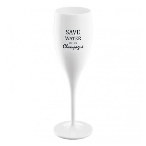 Бокал для шампанского cheers, no 1, save water drink champagne, superglas, 100 мл, белый